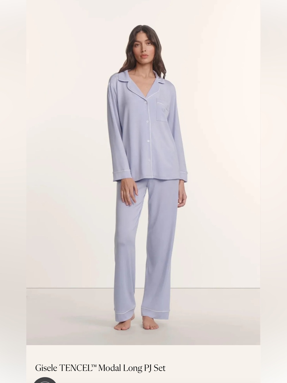NWT Eberjey Lavender Button-Front Long Sleeve Pajama Set